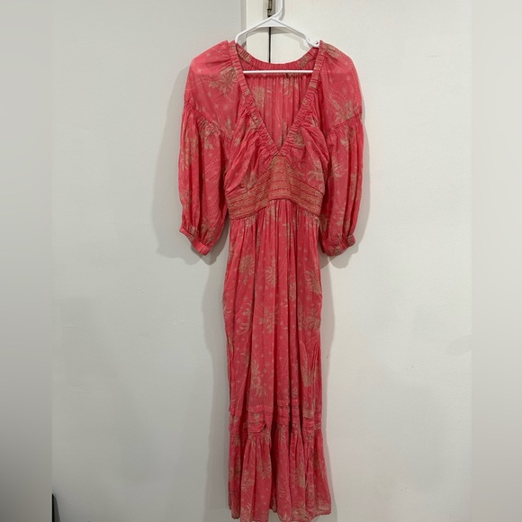 FREE PEOPLE Pink Golden Hour Maxi Dress S - Picture 3 of 5